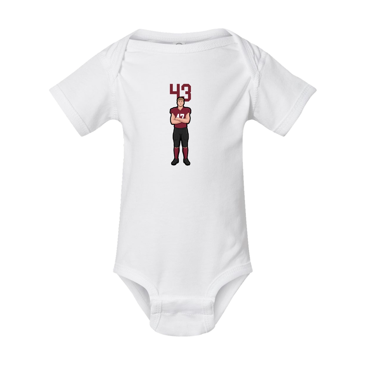 Baby Onesie — Number Top in White