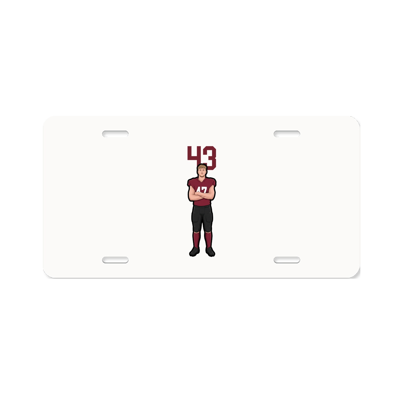 License Plate — Number Top in Classic