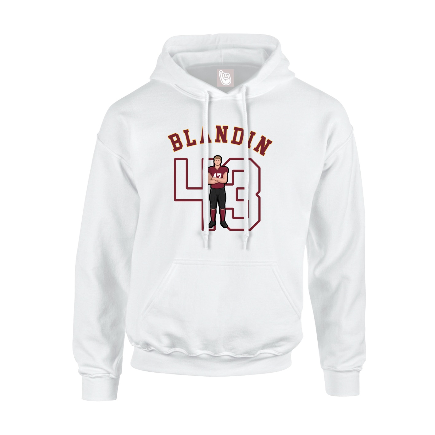 Hoodie — Shirsey Arch in White