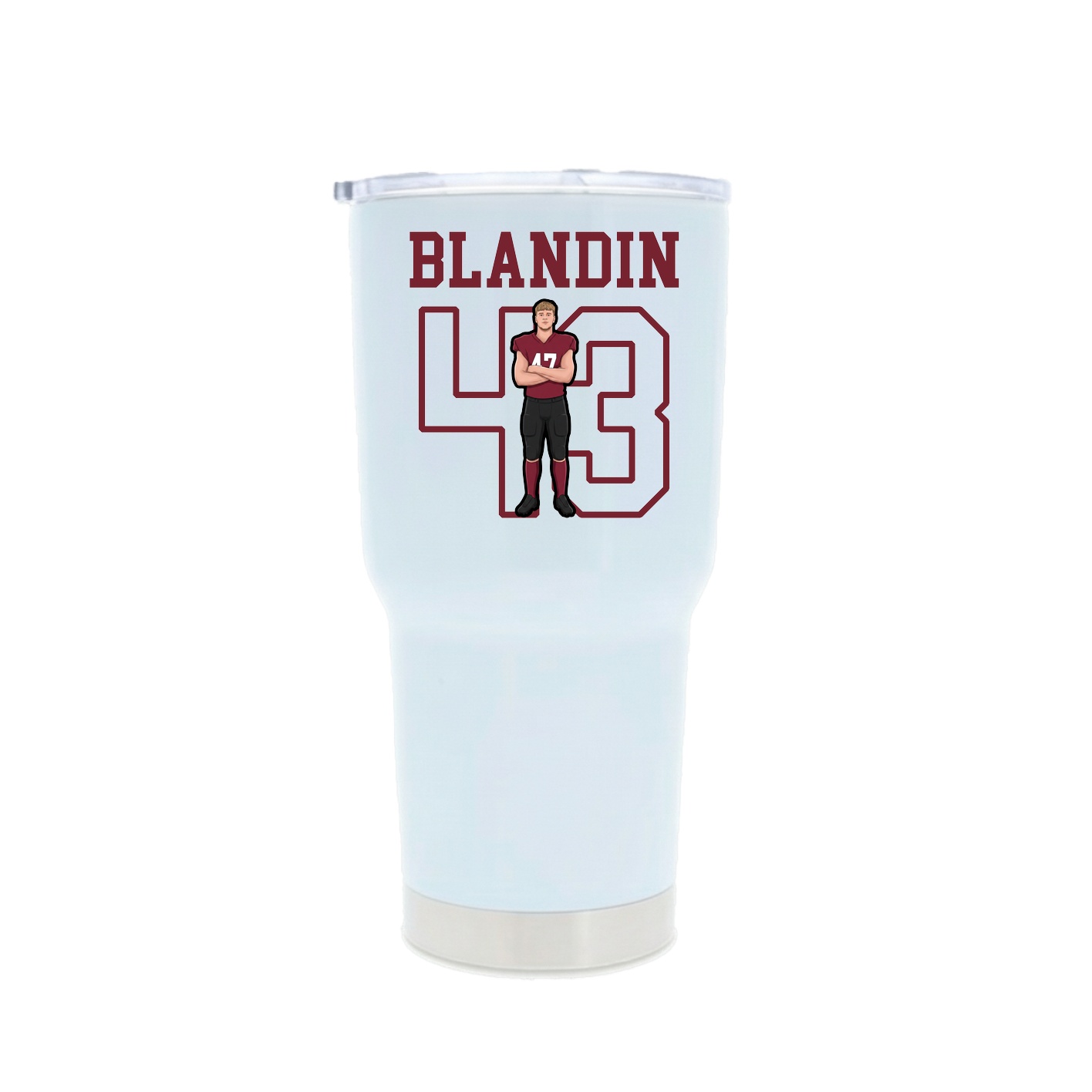 30oz Stainless Steel Tumbler — Shirsey in White