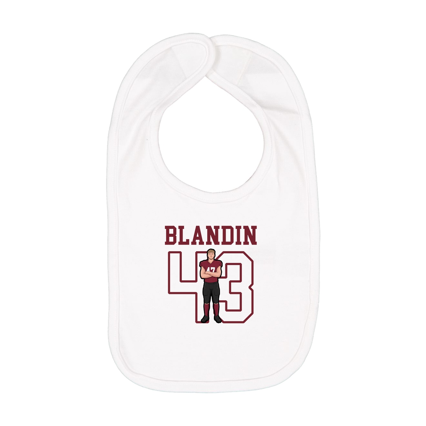 Infant Bib — Shirsey in White
