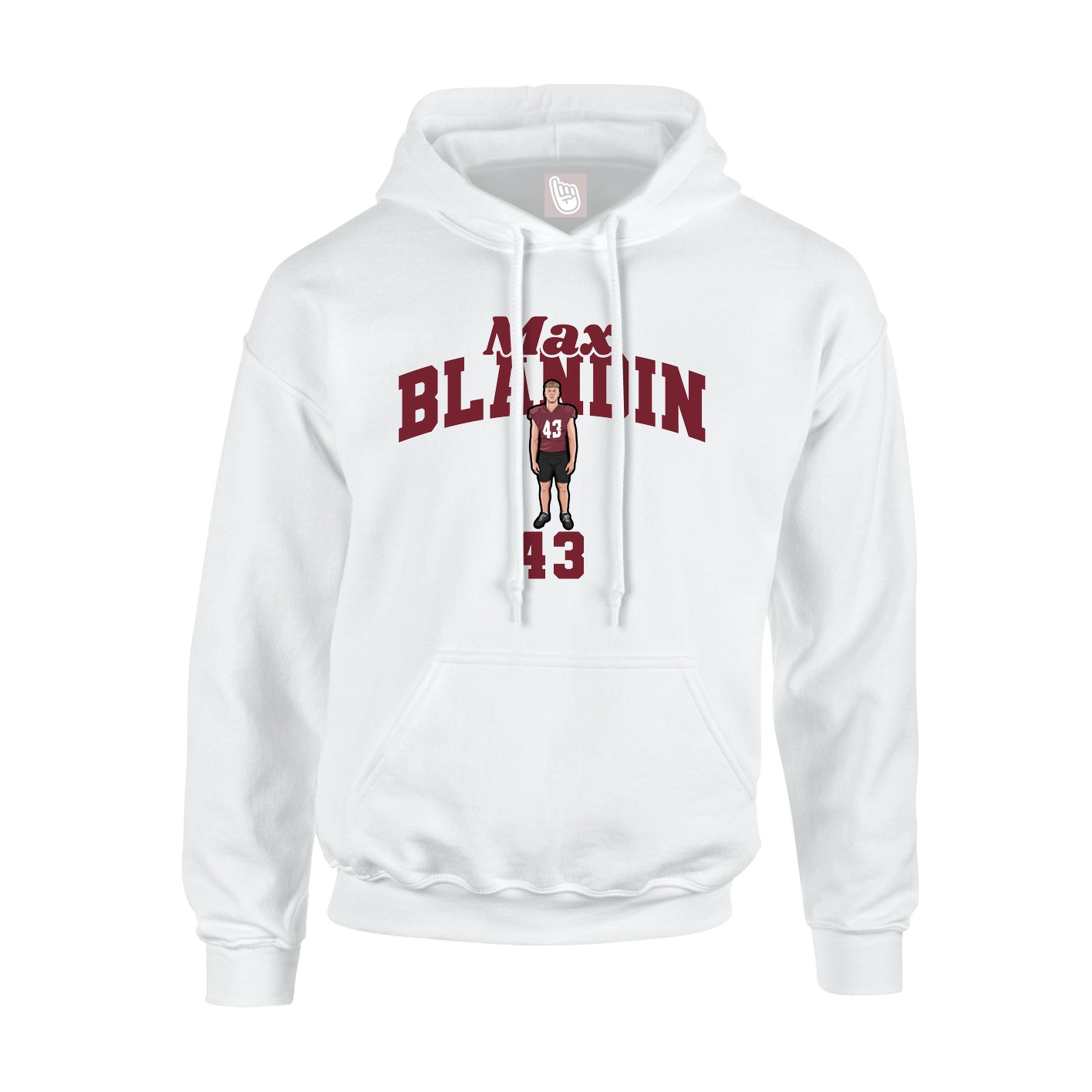 Hoodie — Signature Arch in White