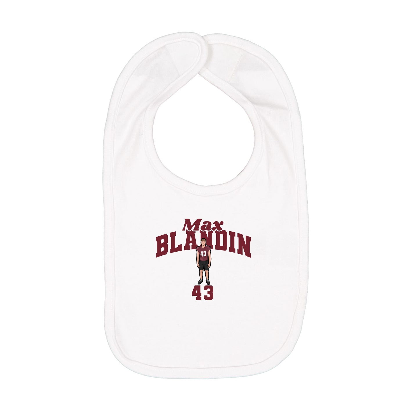 Infant Bib — Signature Arch in White