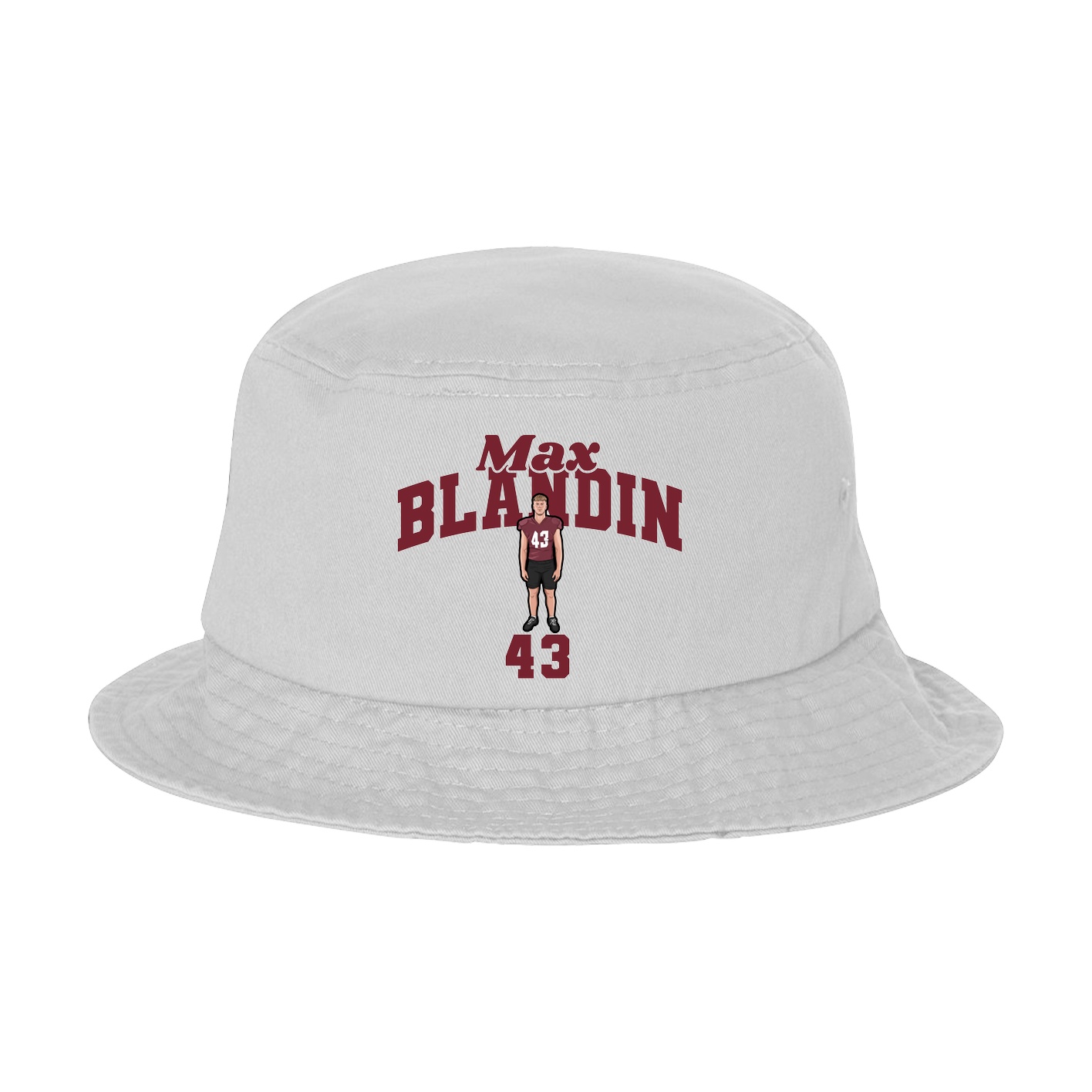 Bucket Cap — Signature Arch in White