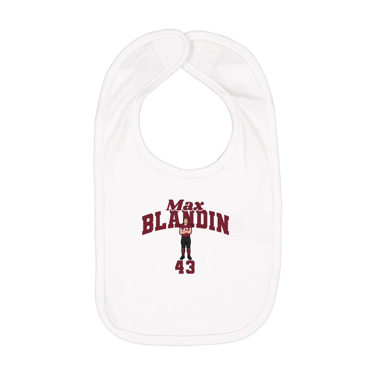Infant Bib — Signature Arch in White