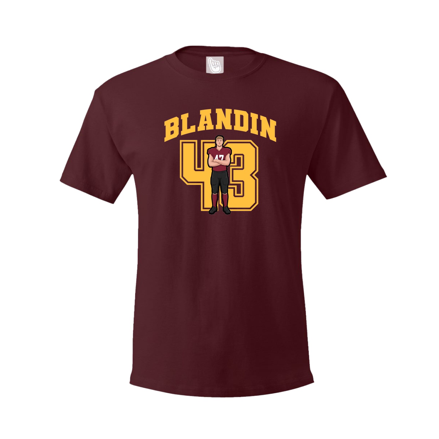 Tee — Number in Maroon