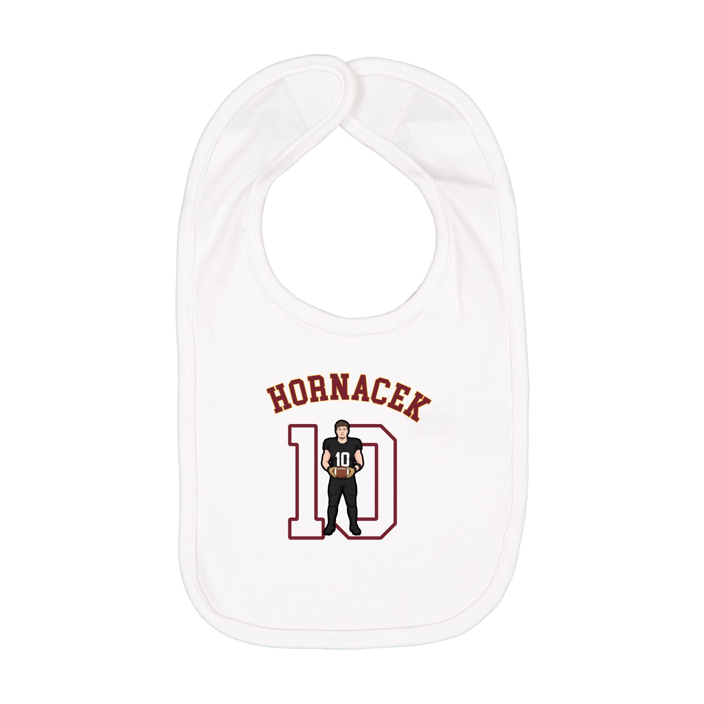 Infant Bib — Shirsey Arch in White
