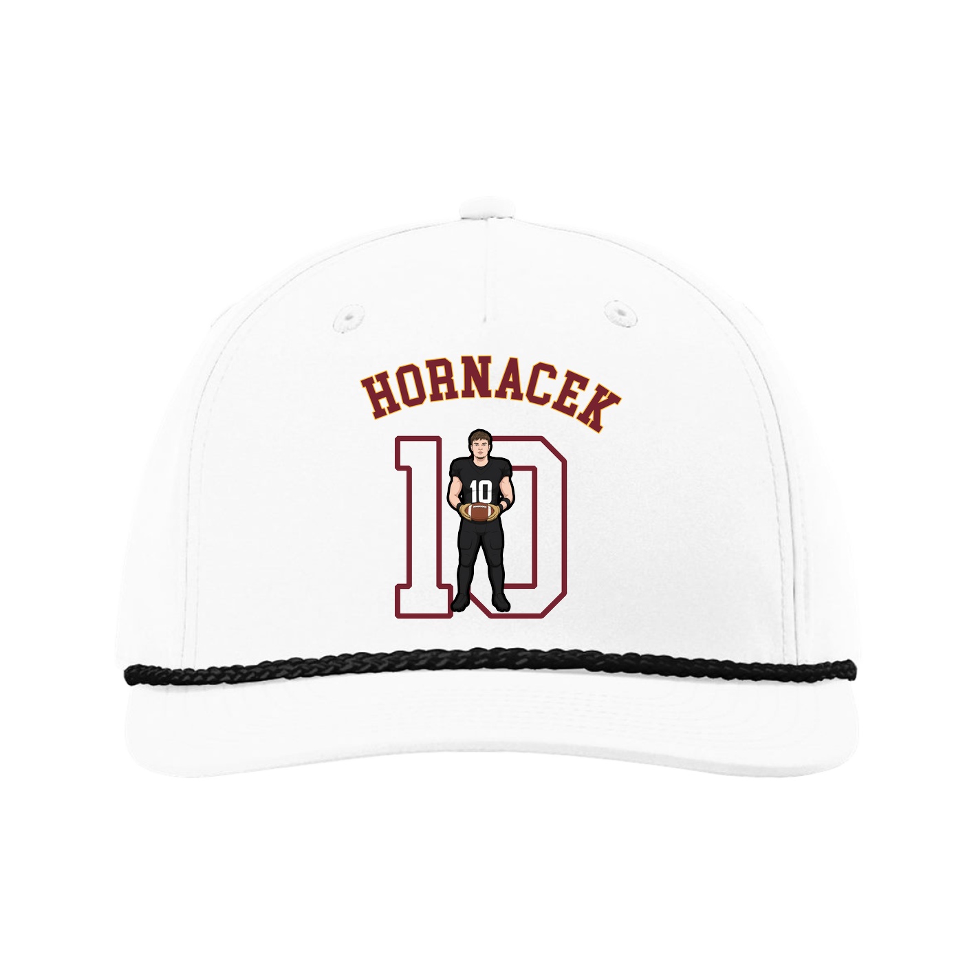Five-Panel Classic Rope Cap — Shirsey Arch in White