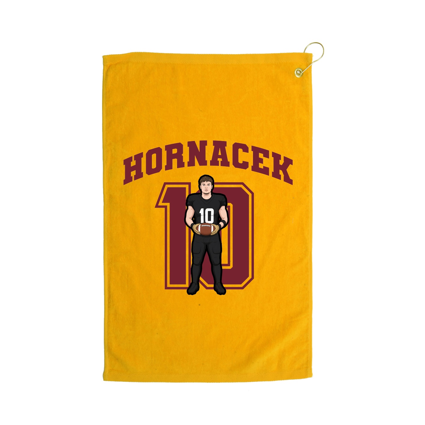 Golf Towel — Number in Gold