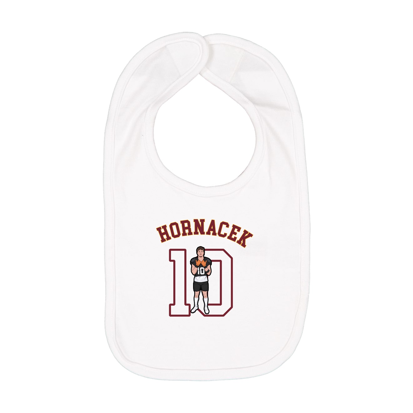 Infant Bib — Shirsey Arch in White