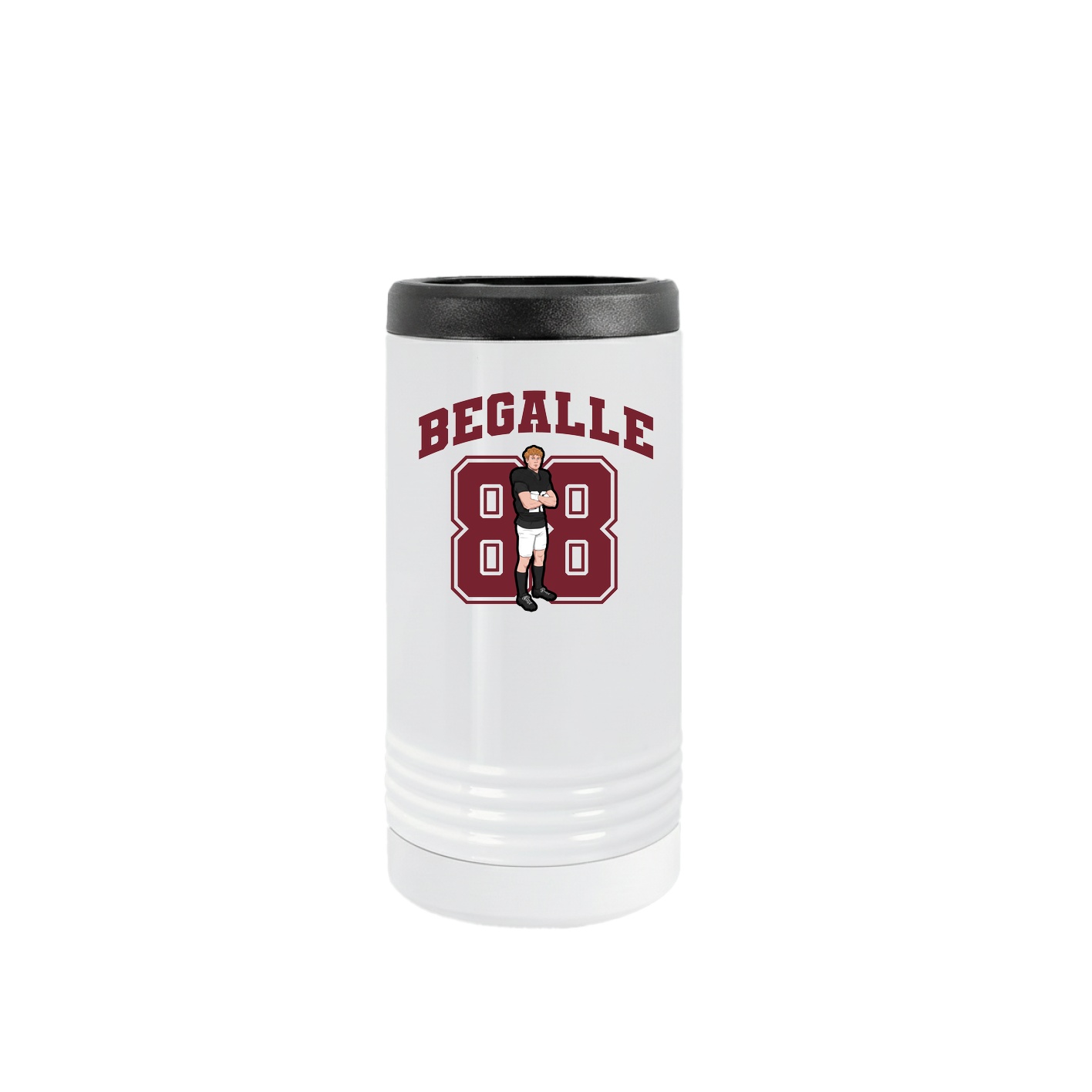Slim Beverage Holder — Number in White