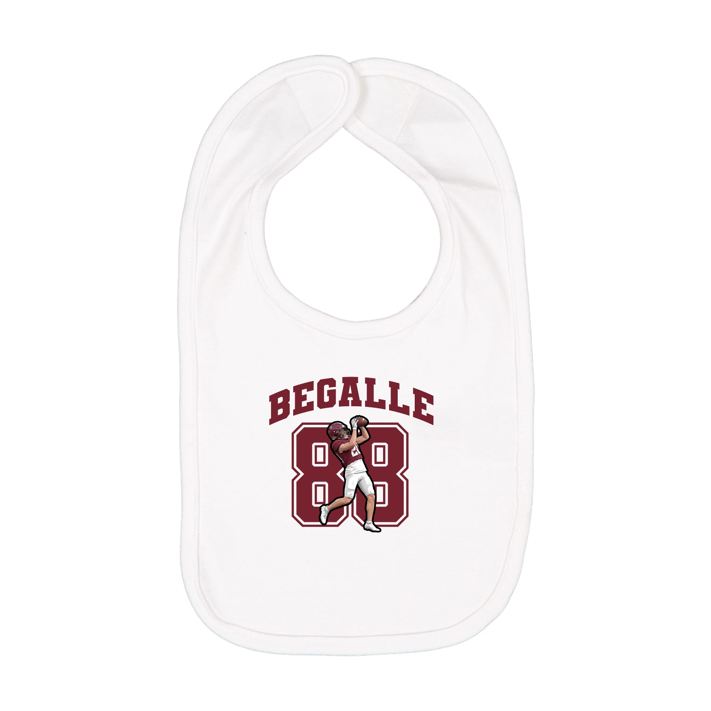 Infant Bib — Number in White