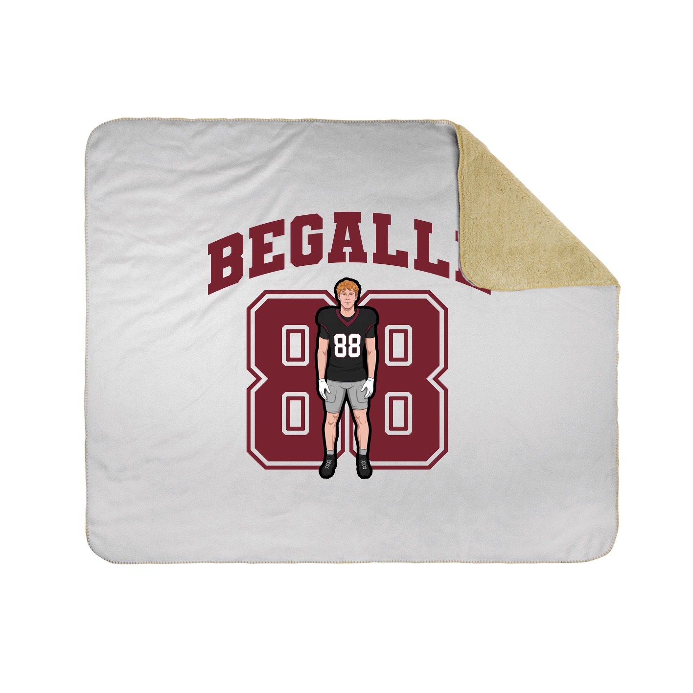 Throw Blanket — Number in White