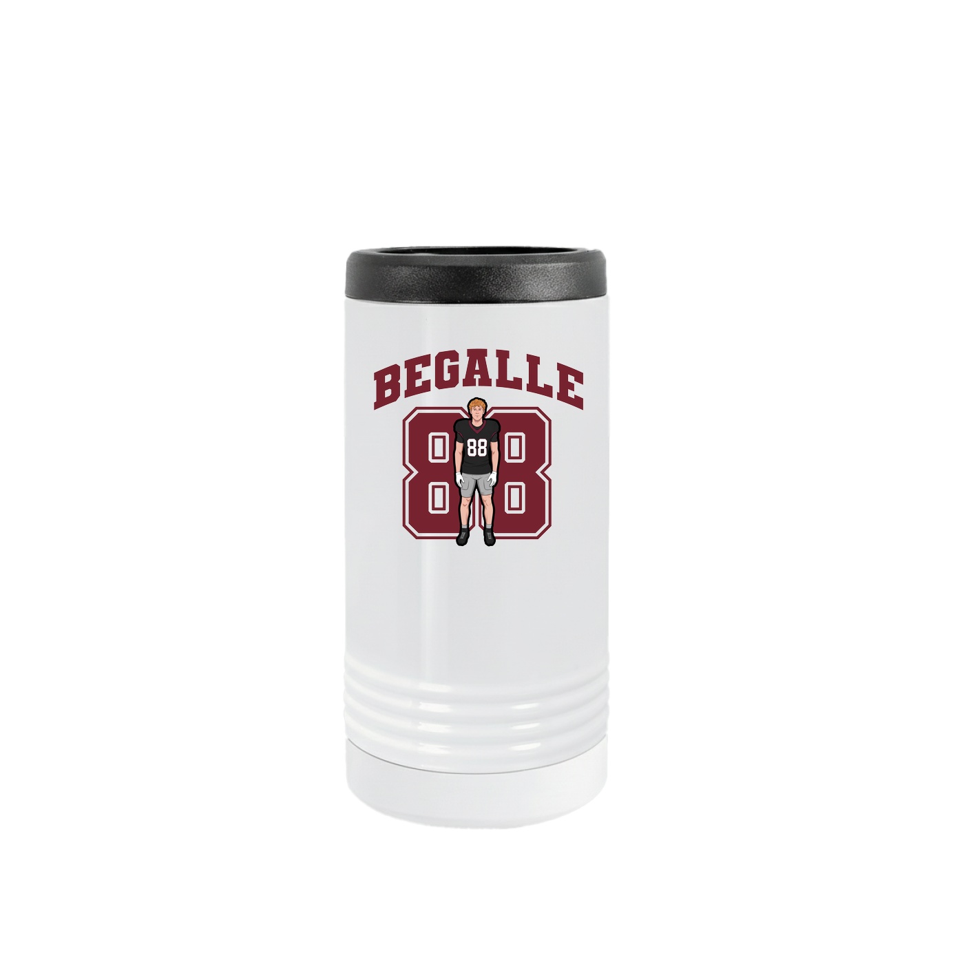 Slim Beverage Holder — Number in White