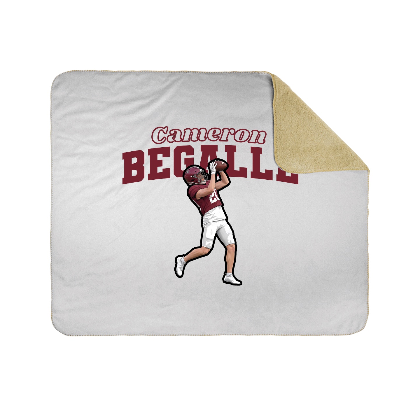 Throw Blanket — Name Arch in White
