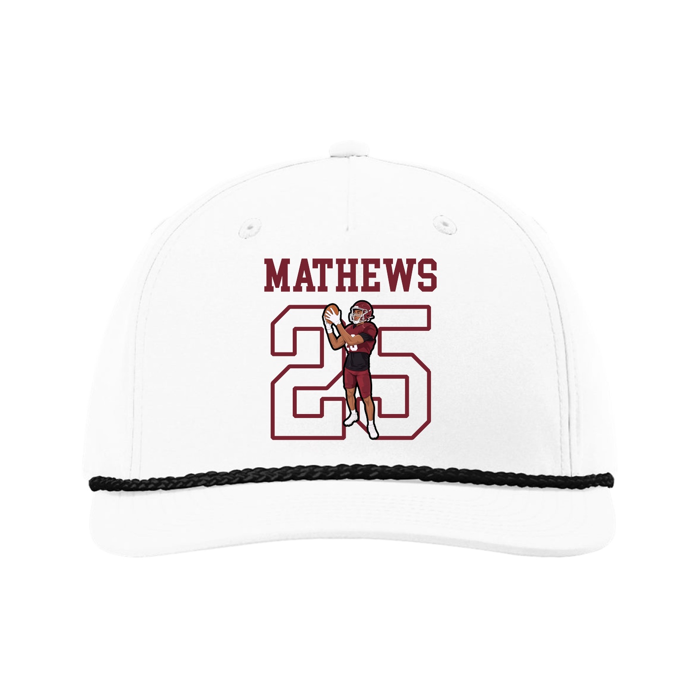 Five-Panel Classic Rope Cap — Shirsey in White