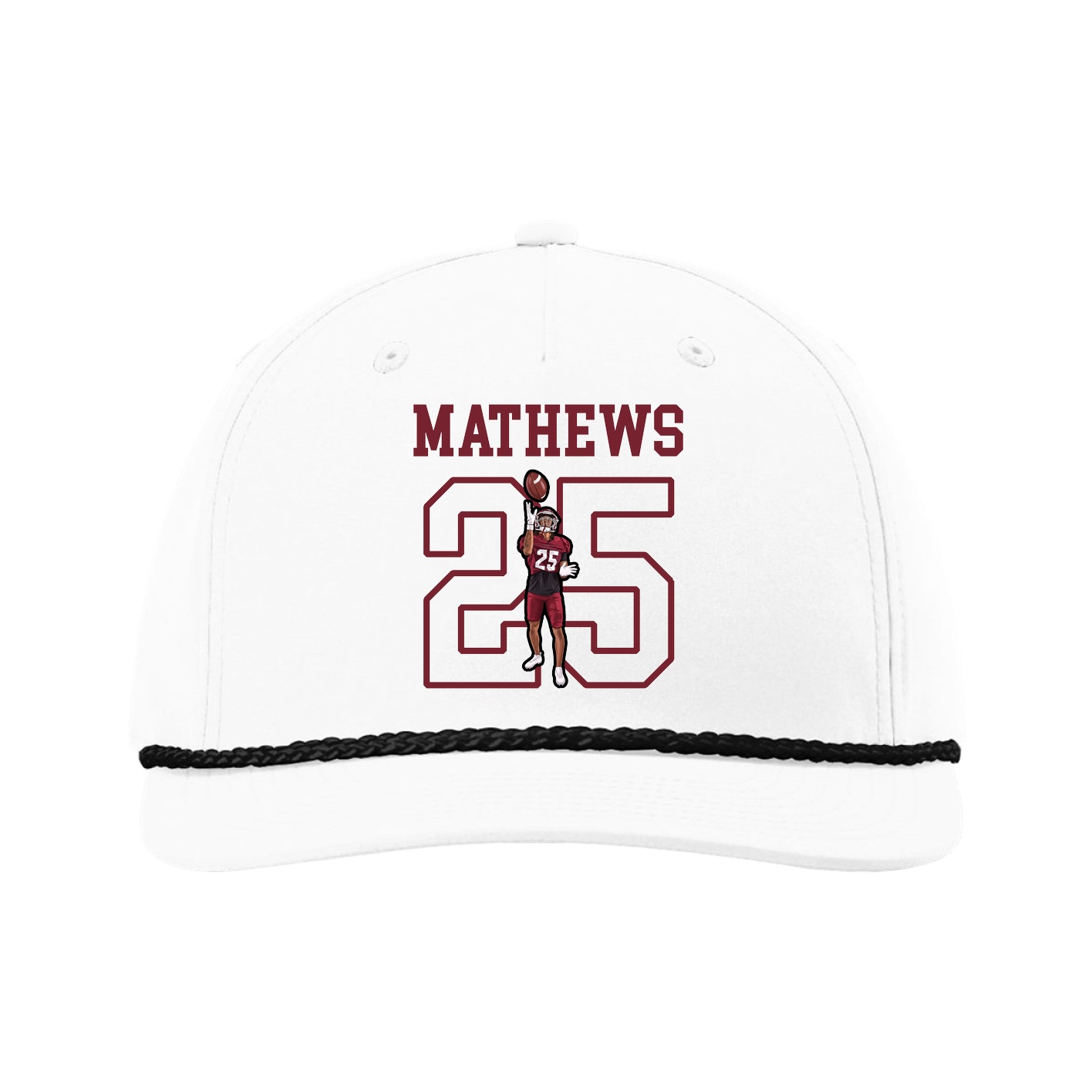 Five-Panel Classic Rope Cap — Shirsey in White