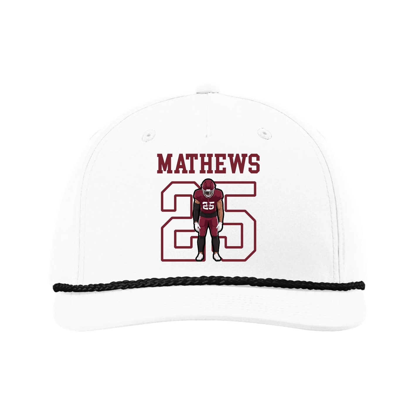 Five-Panel Classic Rope Cap — Shirsey in White
