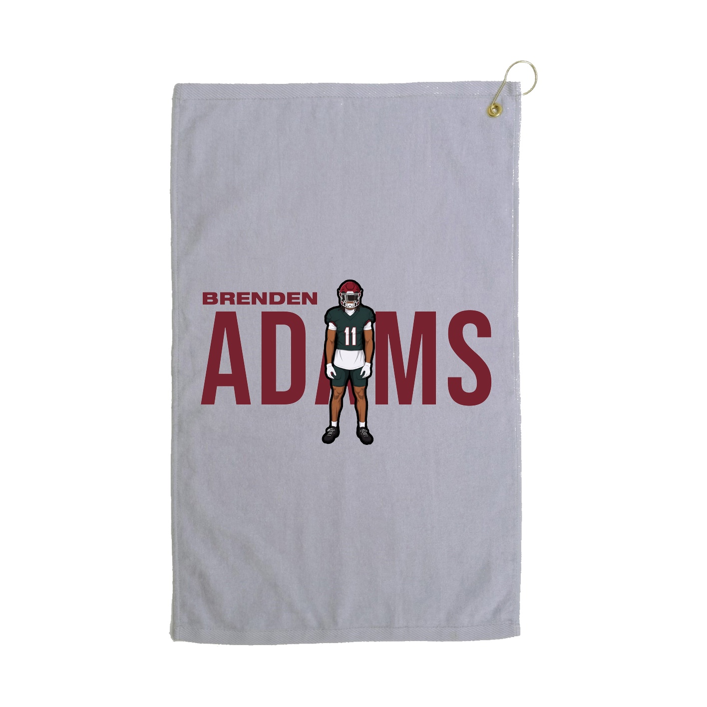 Golf Towel — Player Name in Grey