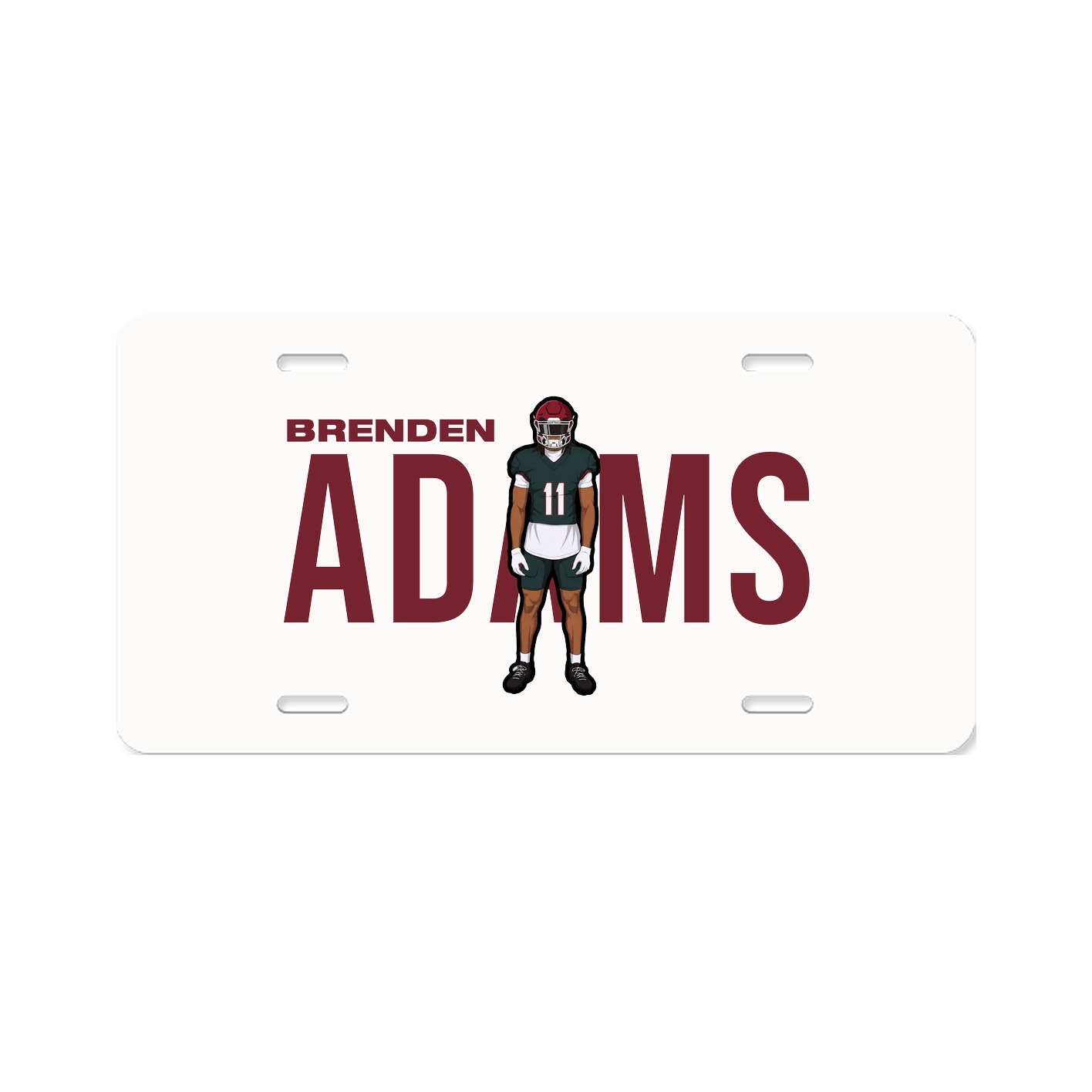 License Plate — Player Name in Classic