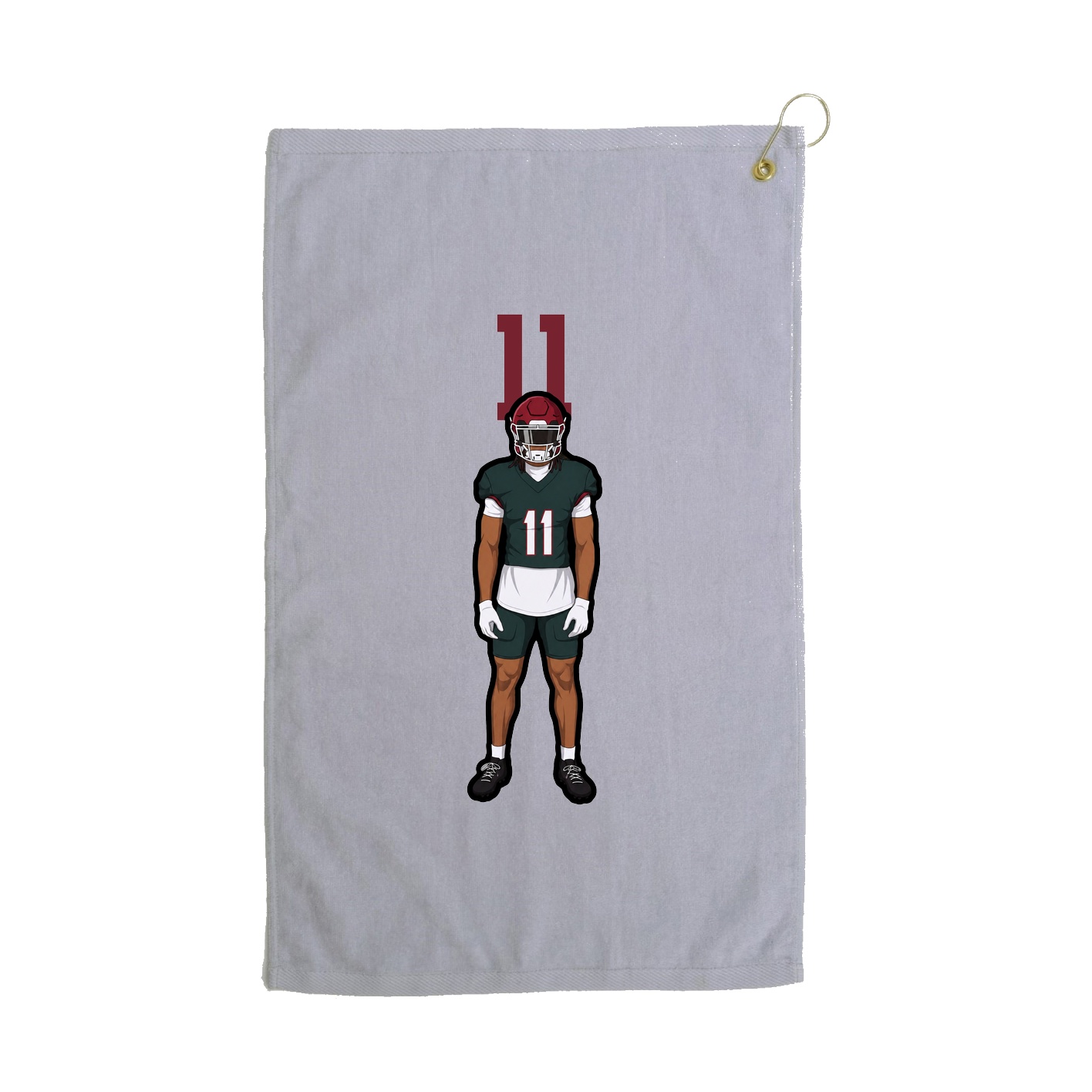 Golf Towel — Number Top in Grey