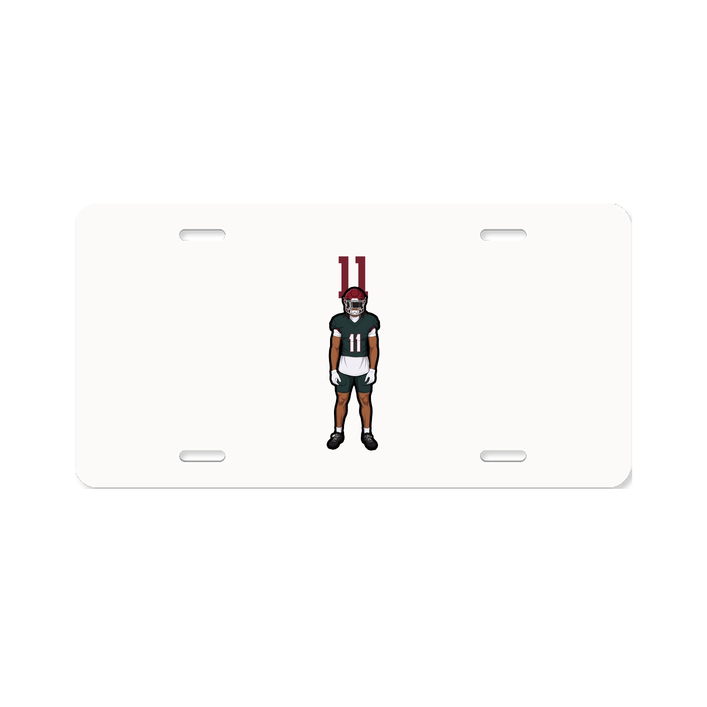 License Plate — Number Top in Classic