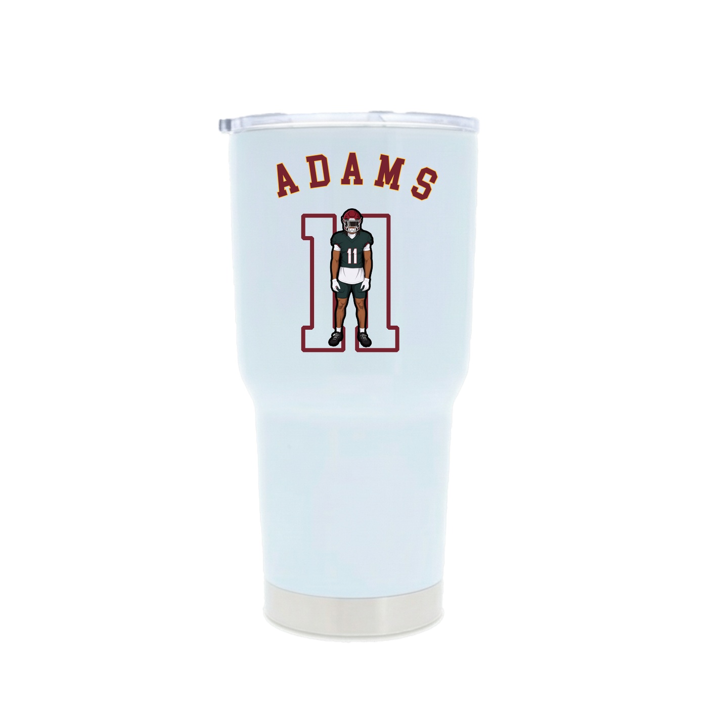 30oz Stainless Steel Tumbler — Shirsey Arch in White