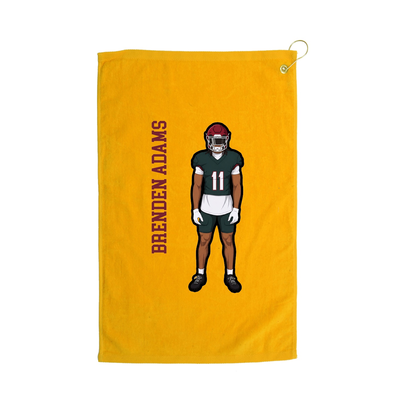 Golf Towel — Name Vertical in Gold