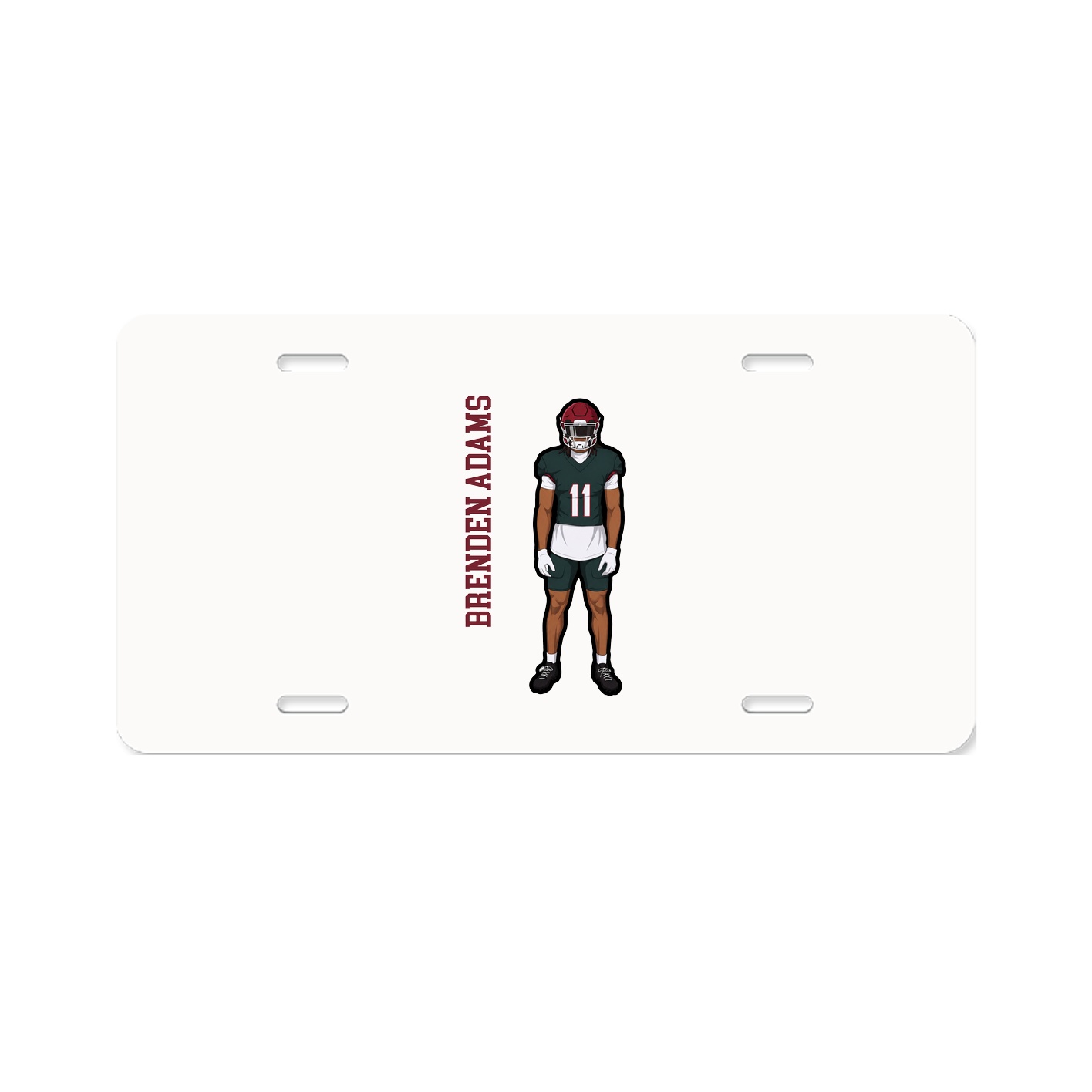License Plate — Name Vertical in Classic