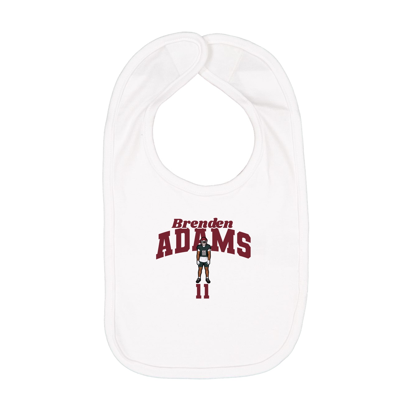 Infant Bib — Signature Arch in White