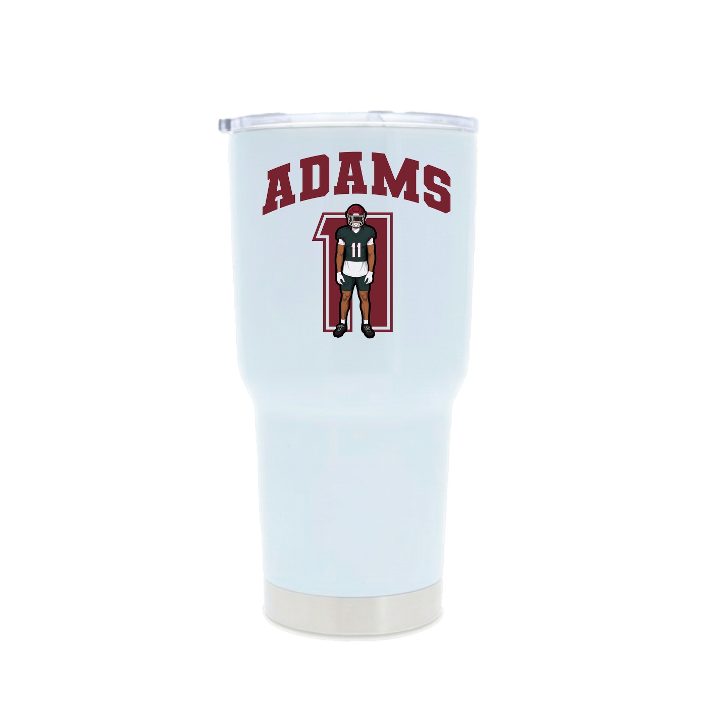 30oz Stainless Steel Tumbler — Number in White