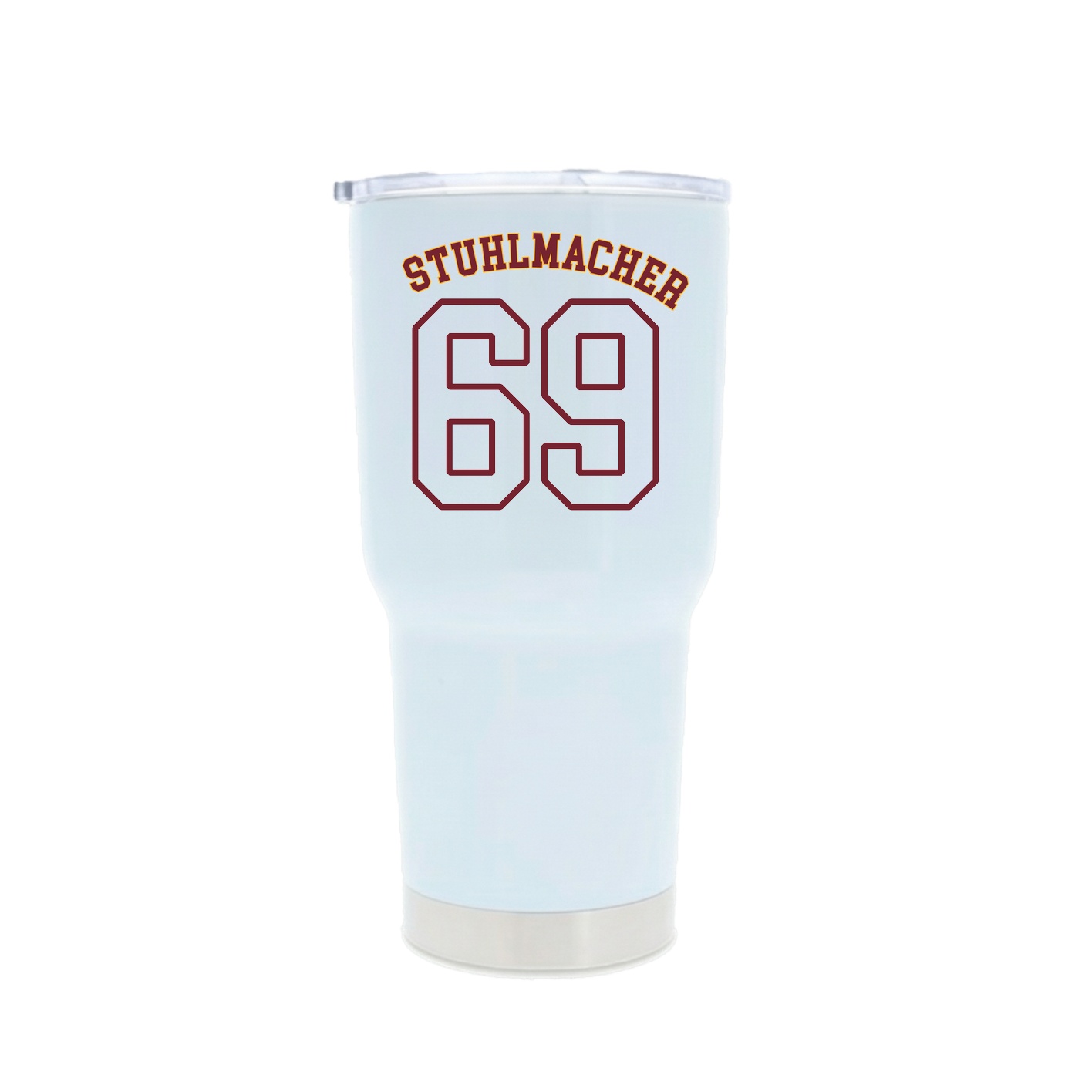 30oz Stainless Steel Tumbler — Shirsey Arch in White