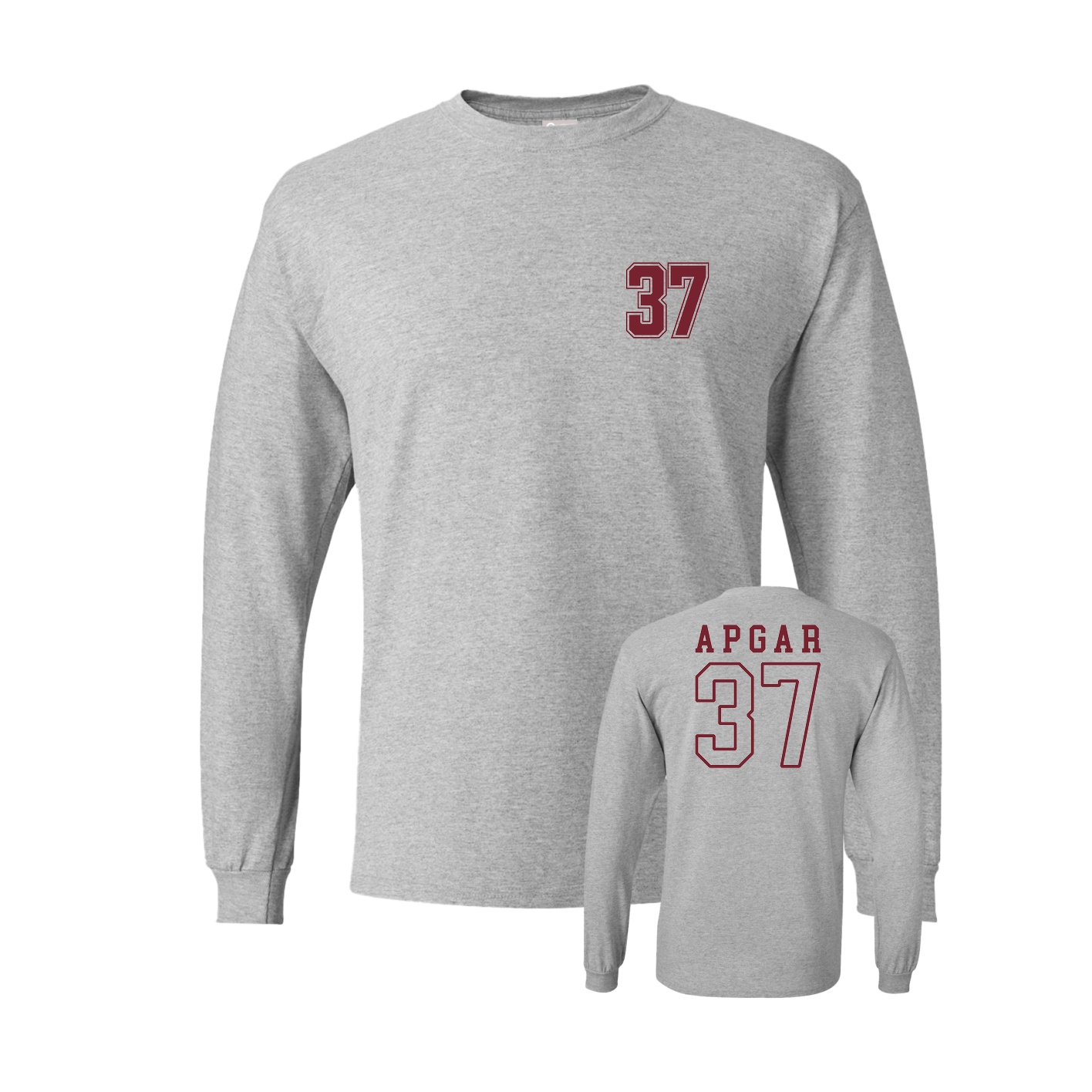 Long Sleeve Tee — Chest Back in Grey