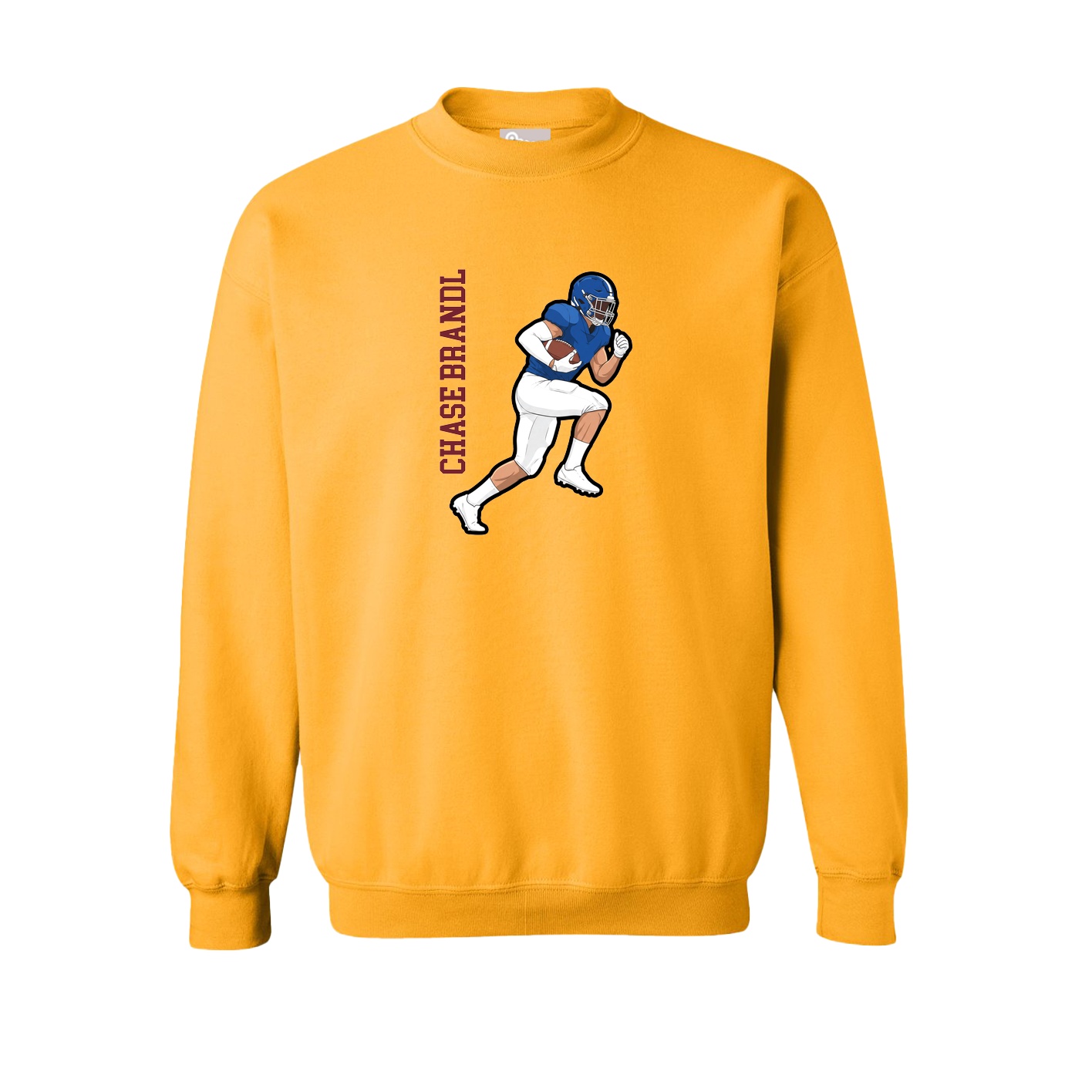 Fleece Crew — Name Vertical in Gold