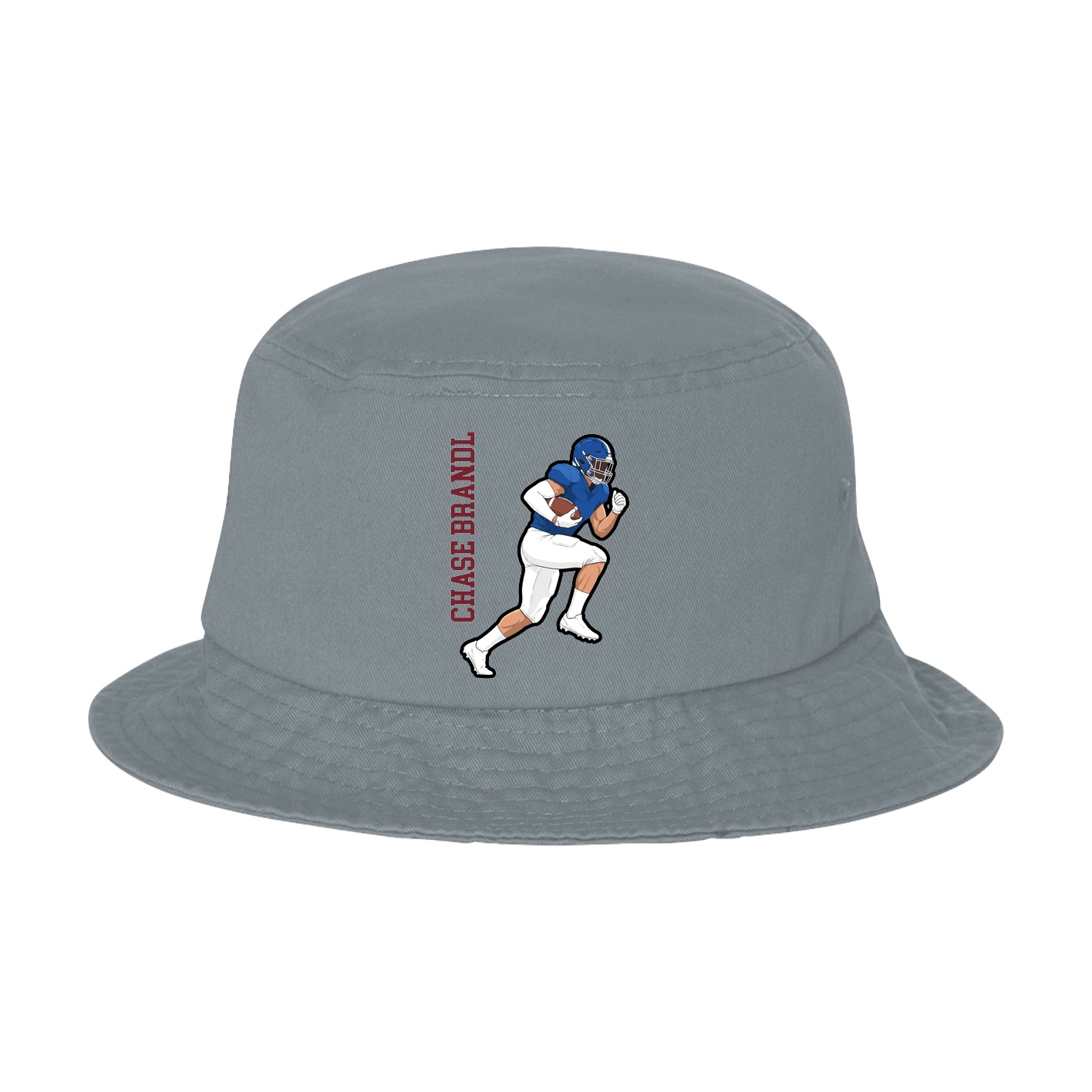 Bucket Cap — Name Vertical in Grey