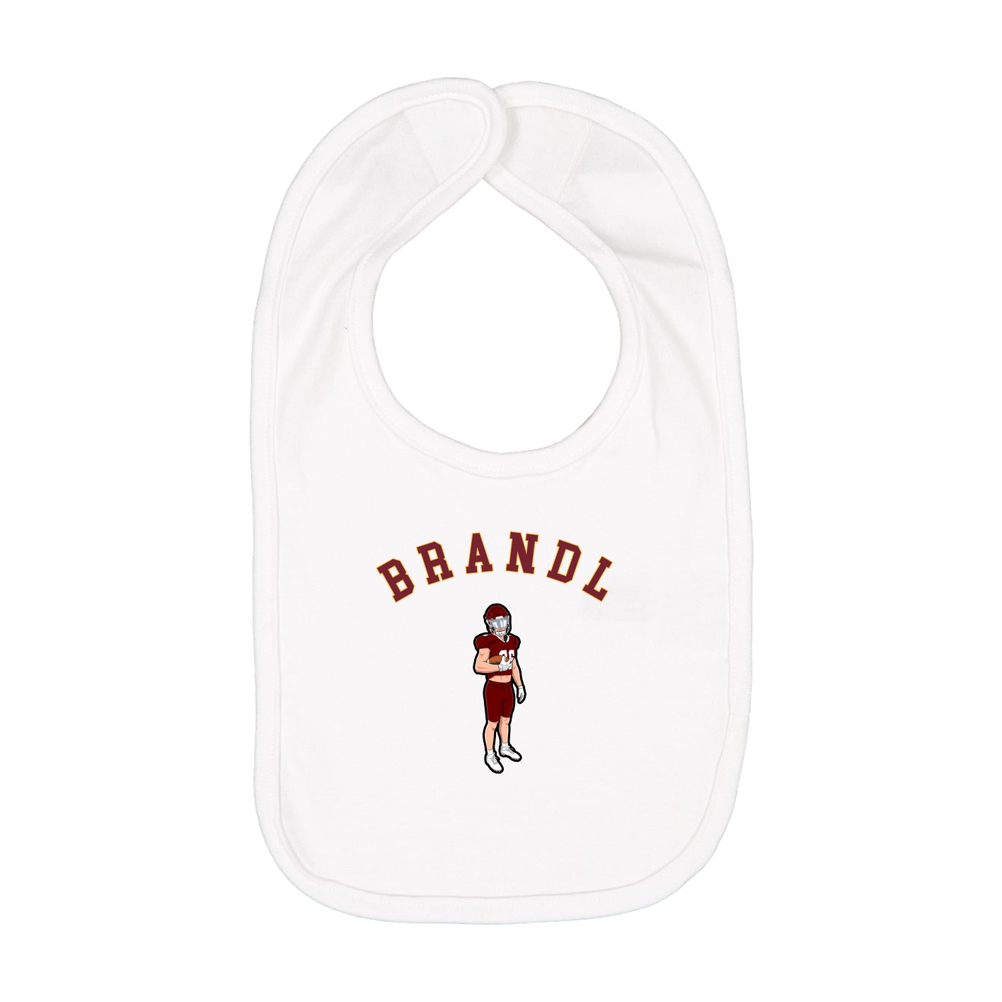 Infant Bib — Shirsey Arch in White