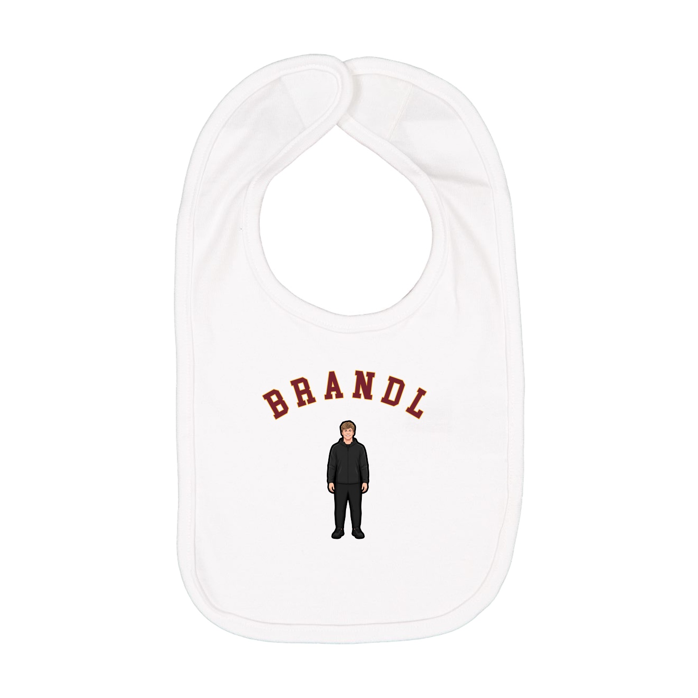 Infant Bib — Shirsey Arch in White