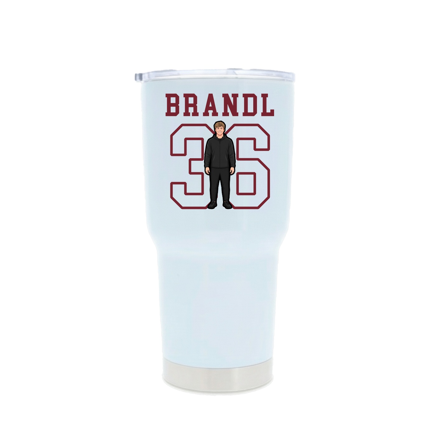 30oz Stainless Steel Tumbler — Shirsey in White