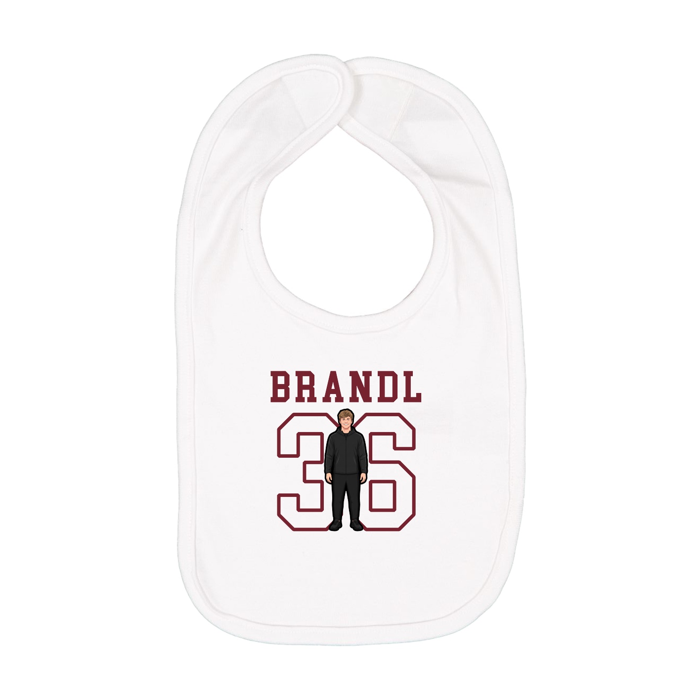 Infant Bib — Shirsey in White