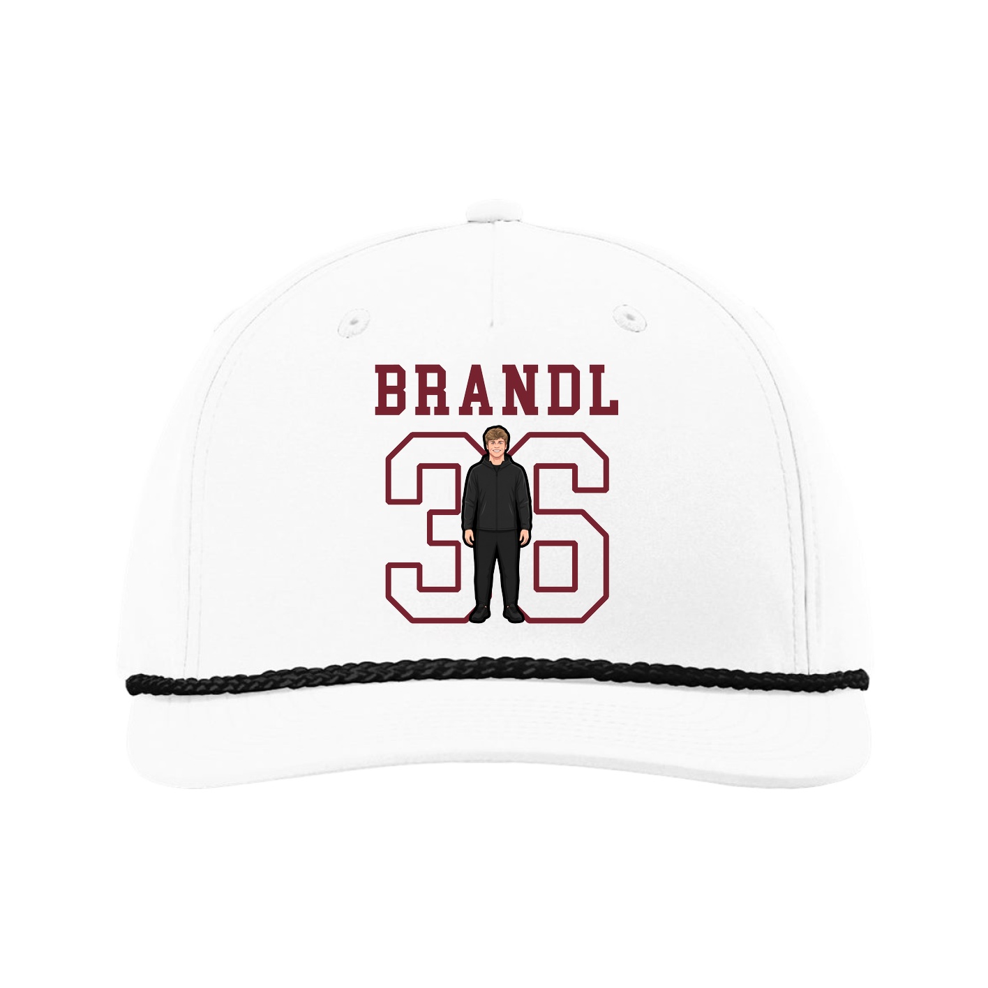 Five-Panel Classic Rope Cap — Shirsey in White