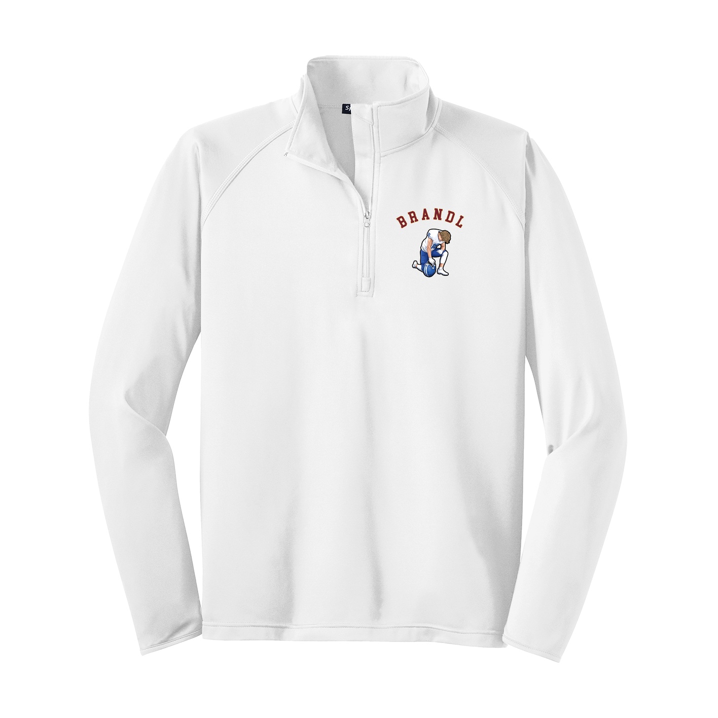 Q-Zip Pullover — Shirsey Arch in White