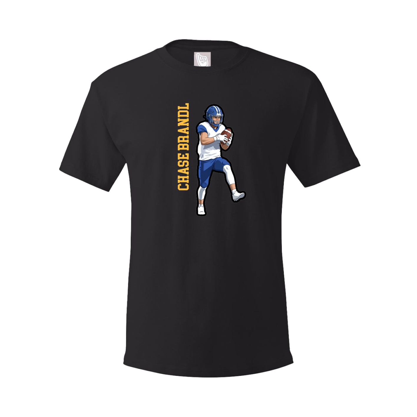 Youth Tee — Name Vertical in Black