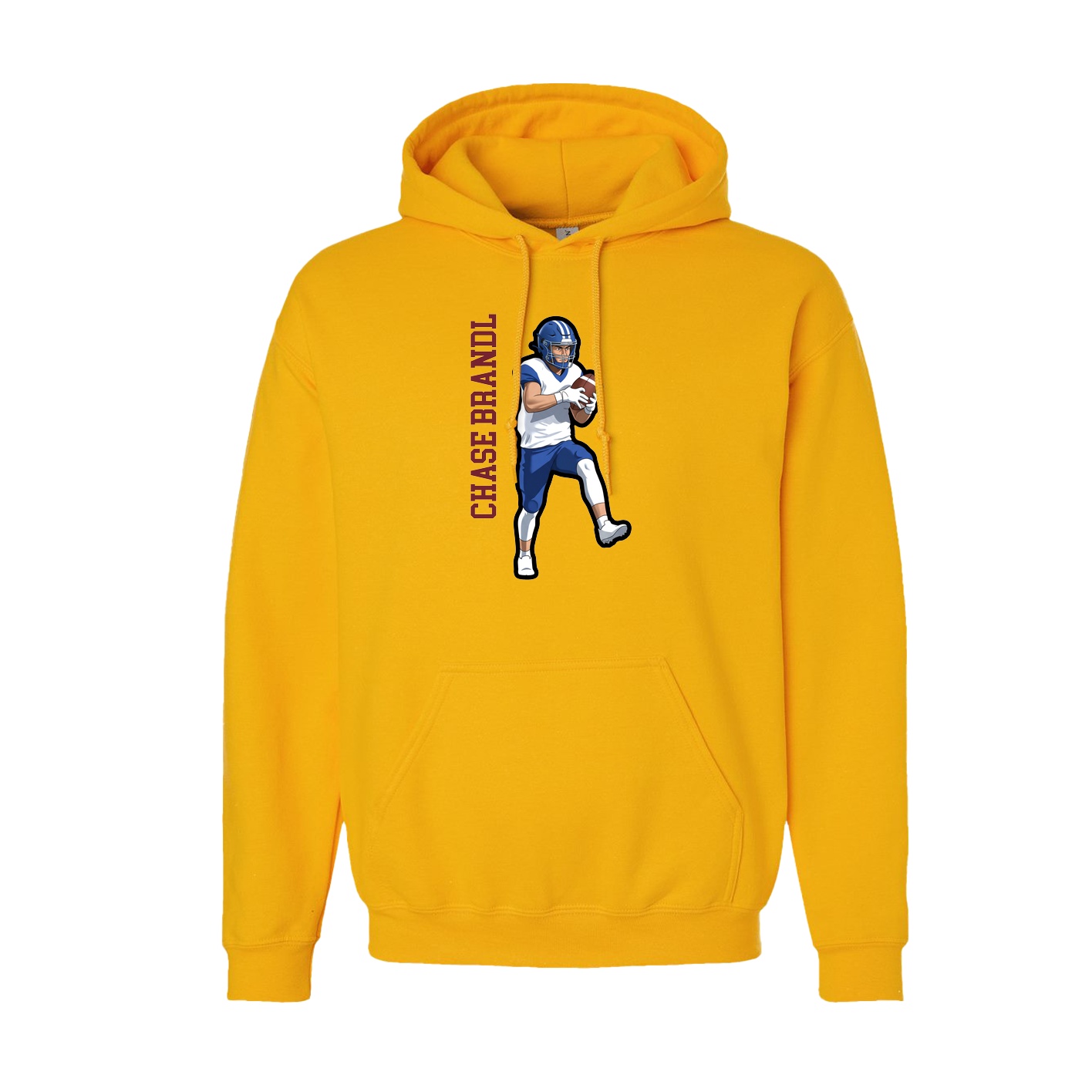 Hoodie — Name Vertical in Gold
