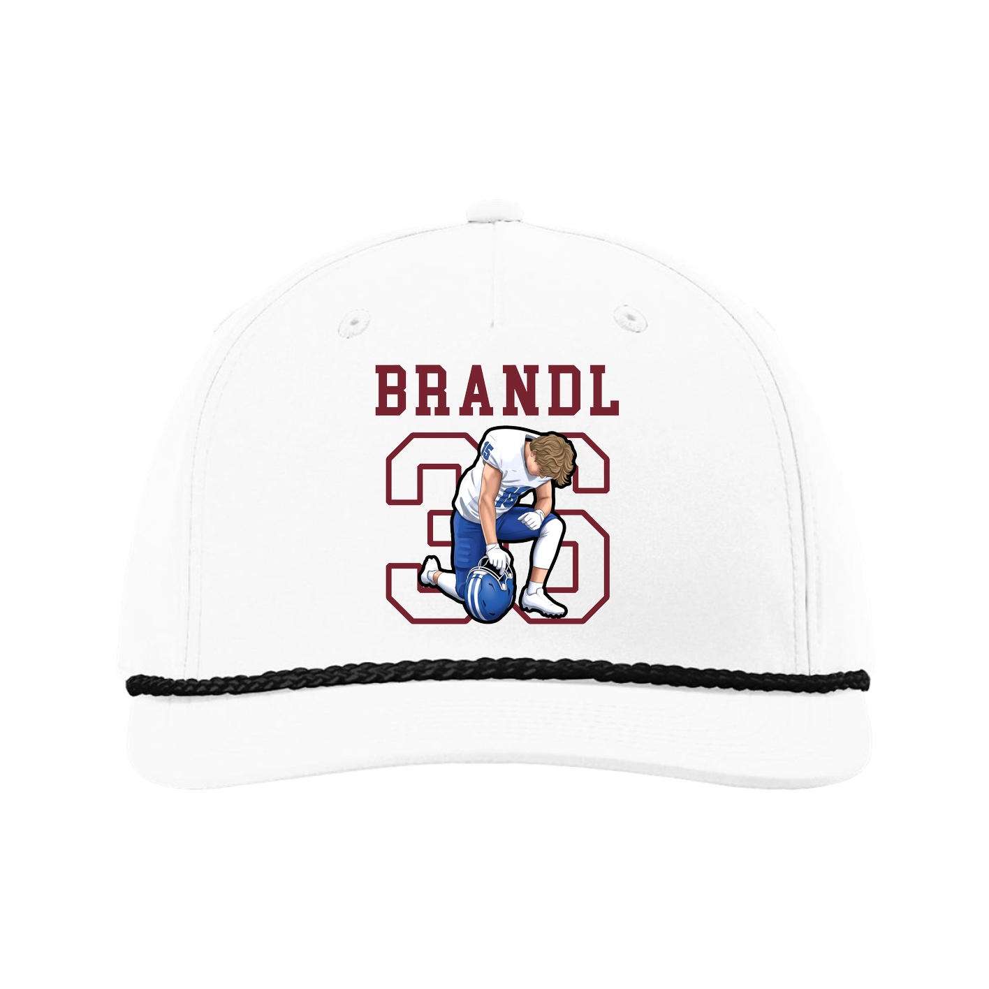 Five-Panel Classic Rope Cap — Shirsey in White