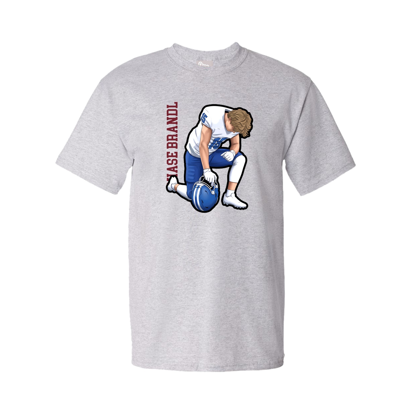 Tee — Name Vertical in Grey