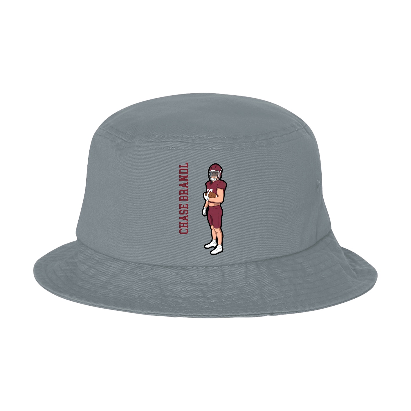Bucket Cap — Name Vertical in Grey