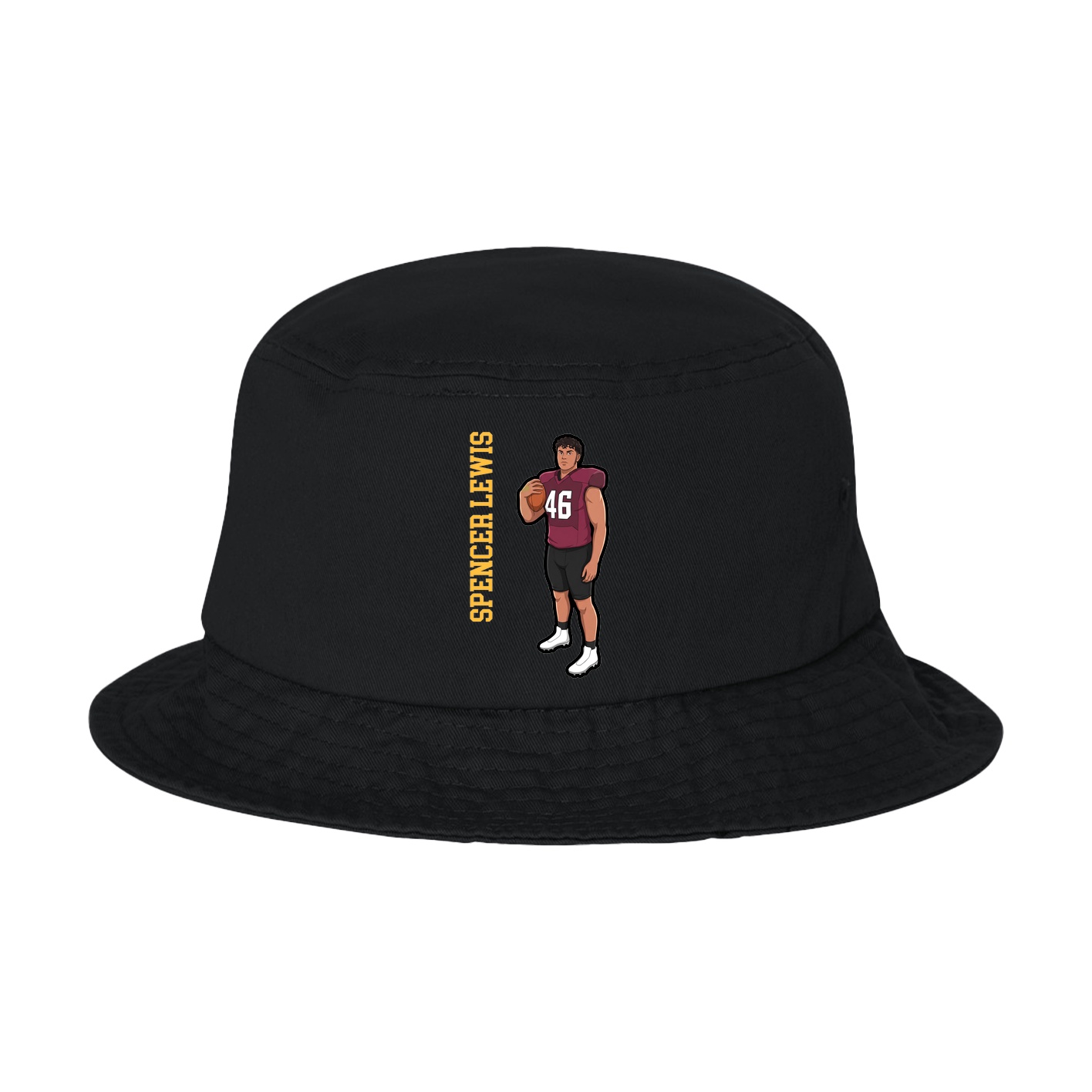 Bucket Cap — Name Vertical in Black
