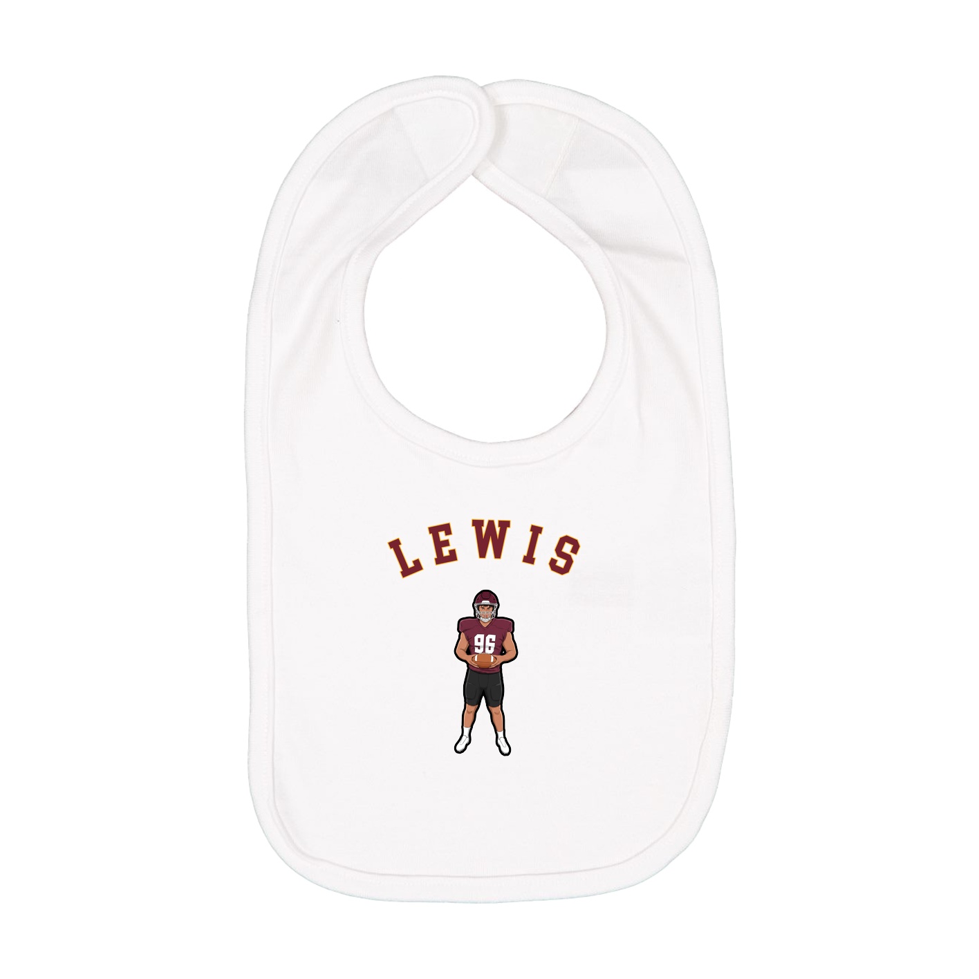 Infant Bib — Shirsey Arch in White