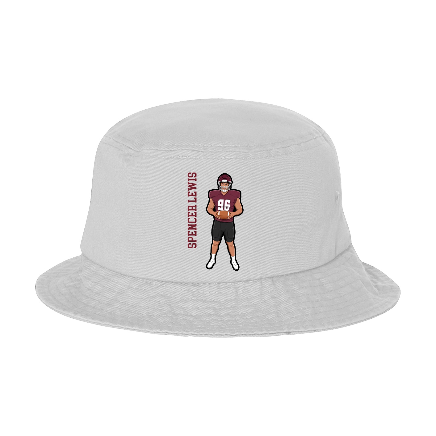 Bucket Cap — Name Vertical in White