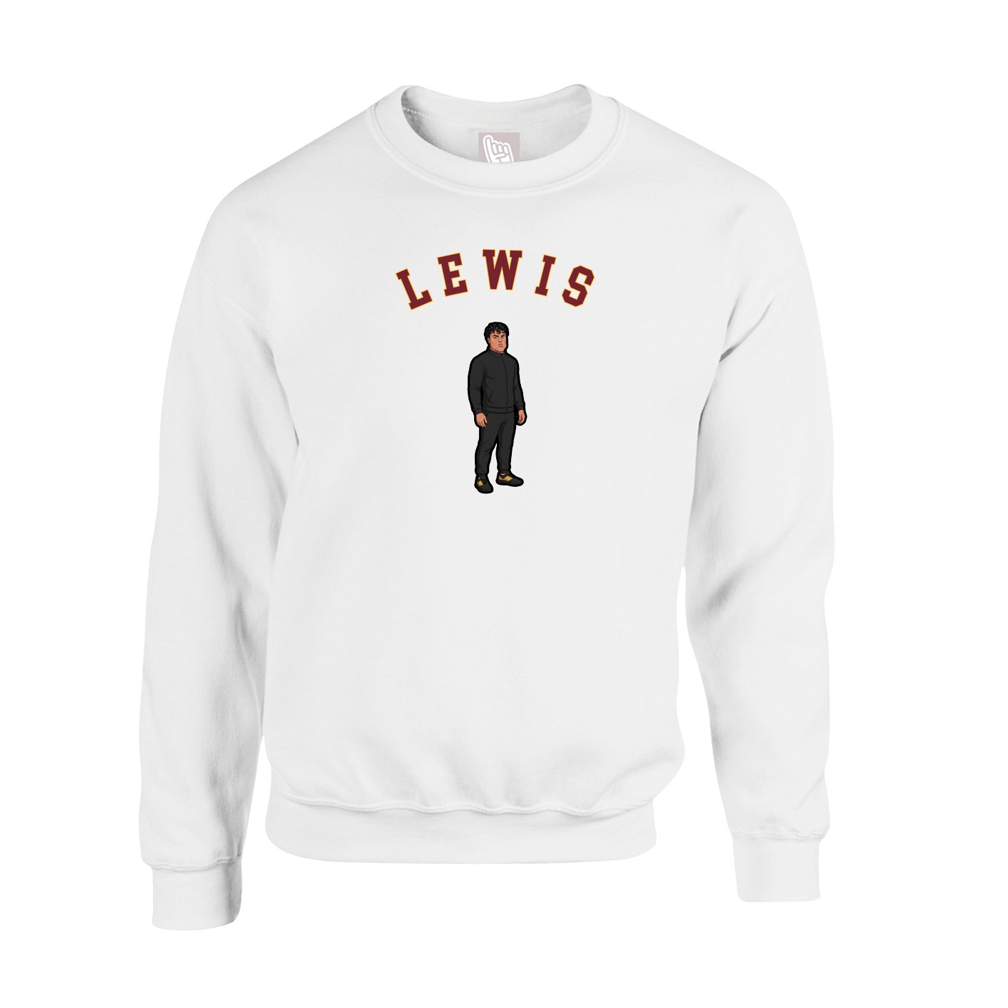 Fleece Crew — Shirsey Arch in White